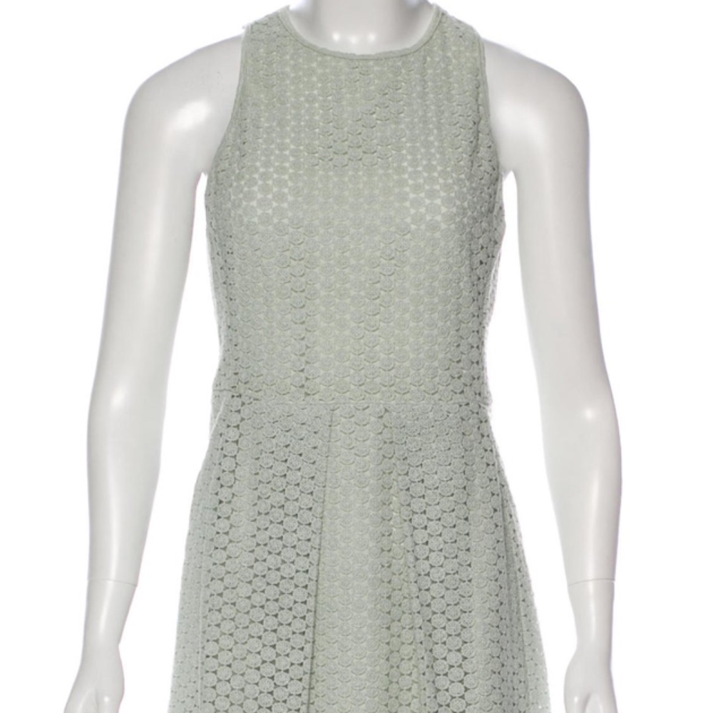 Chloe Embroidered Pleated Dress in Mint Size: S | US4, FR36